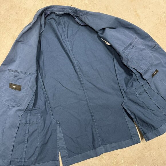 Hugo Boss Stretch Cotton Slim Fit Blazer Canvas Blue Hanry-D 38R - Picture 5 of 10